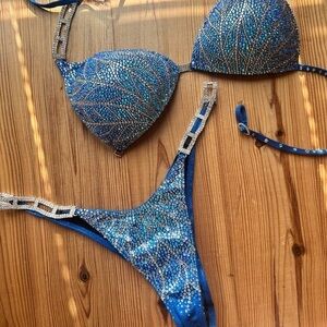 New Blue Bikini Competition Suit (Muscle Dazzle)